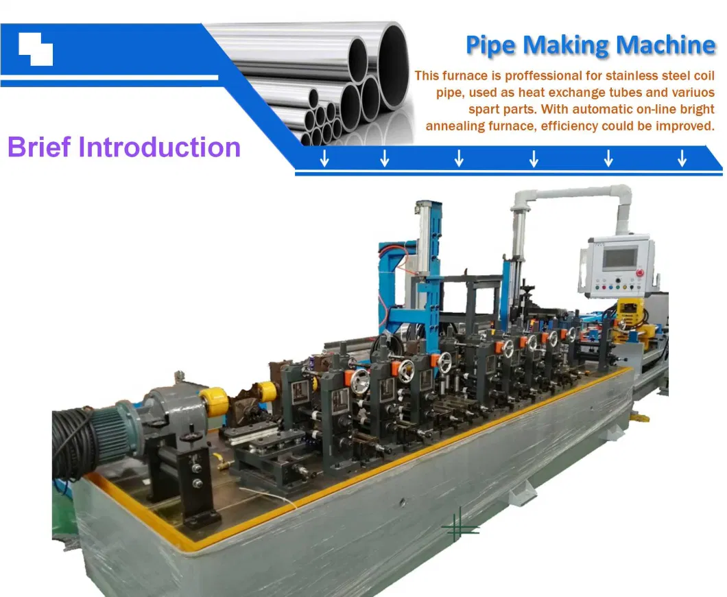 Continuous Single Tubing Bright Annealing Coiled Tube Former Metal Welded Pipe Machine